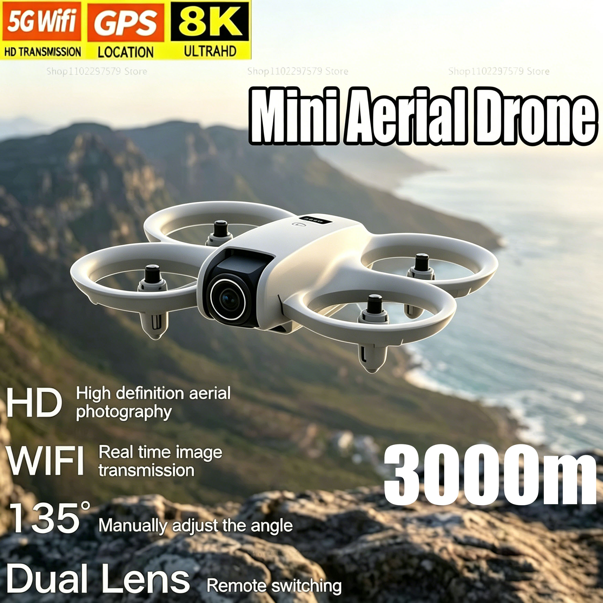 Drone Pro Rc Ufo - Mini Dron con Cámara HD 8K,