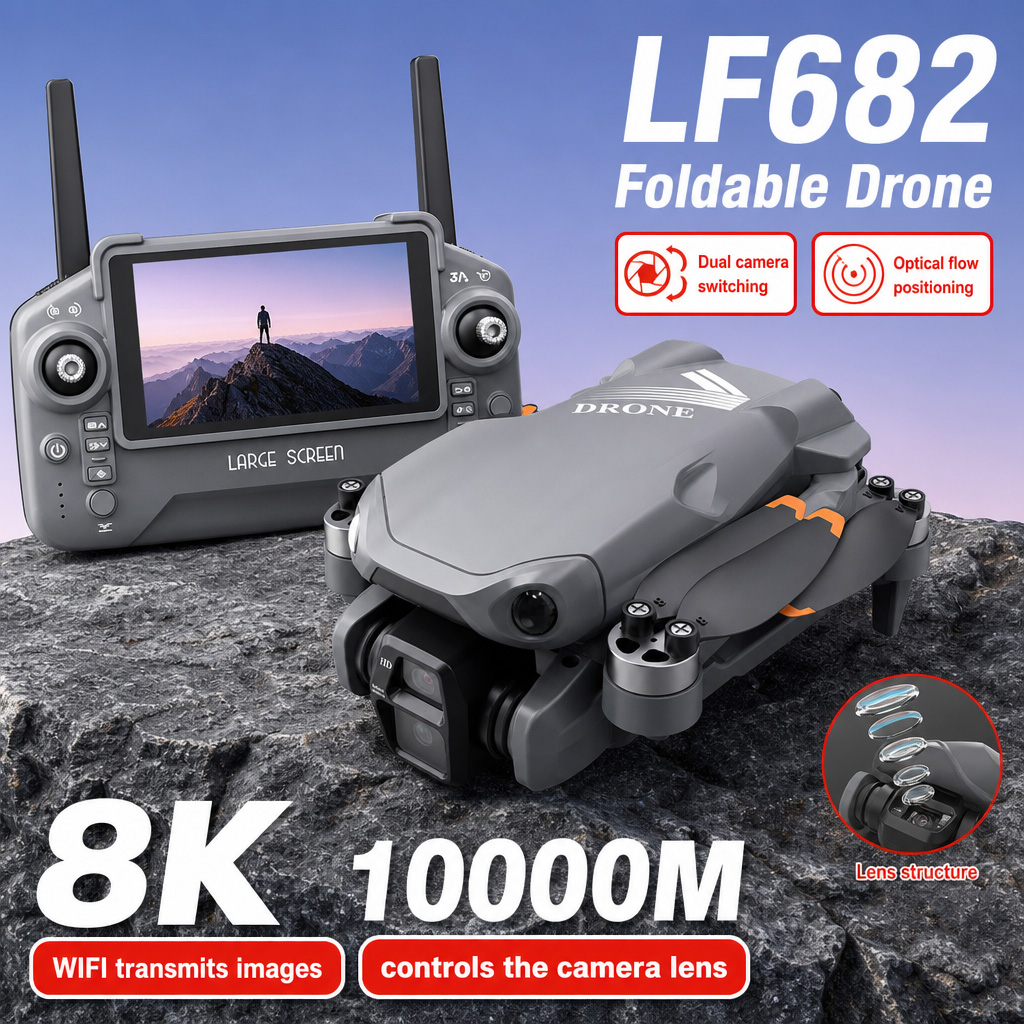 Drone Rc Cable - Dron Aéreo LF682 con Cámaras Duales