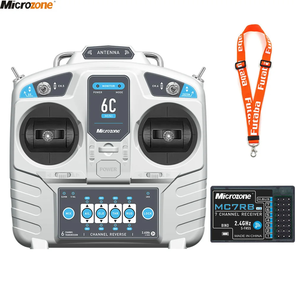 Drone Rc Ufo - MicroZone-controlador transmisor MC6C Mini V2, 2,4G,