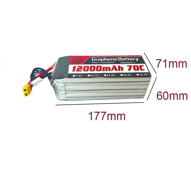 12000mAh 6S 22,2 V 70C RC Lipo - Drone Rc Game reseña y precio