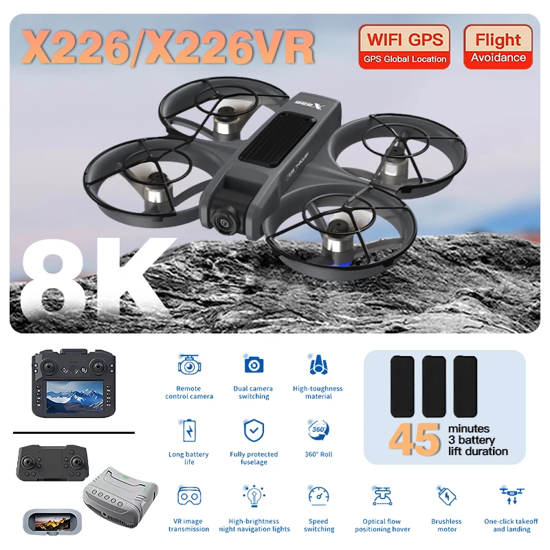 Dron Lenovo X226 X226VR RC 8K  - Drone Rc X226 reseña y precio