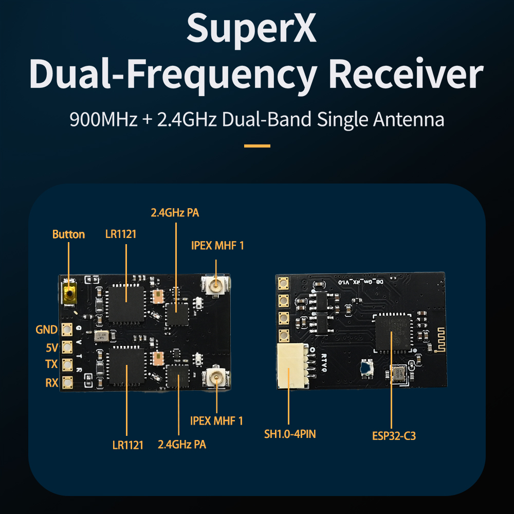 HPXGRC Super X receptor ELRS D - Drone Rc Frequency reseña y precio