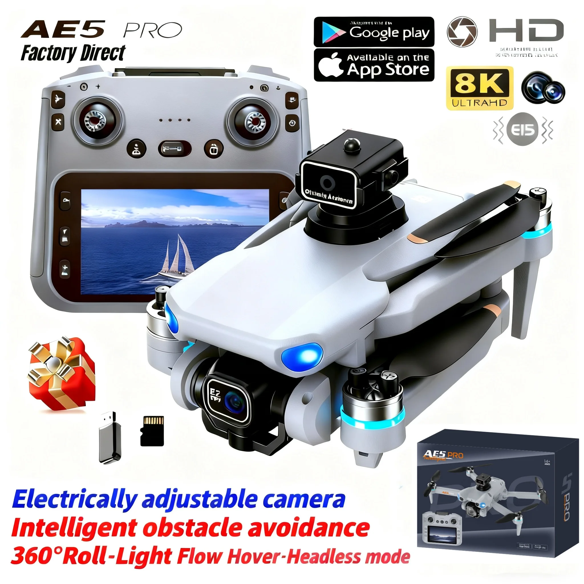 Dron AE5 Pro 8K HD con Pantall - Drone Pro Rc Ufo reseña y precio