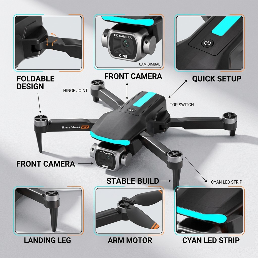 Nuevo Dron M7 RC Profesional c - Drone Rc Ufo reseña y precio
