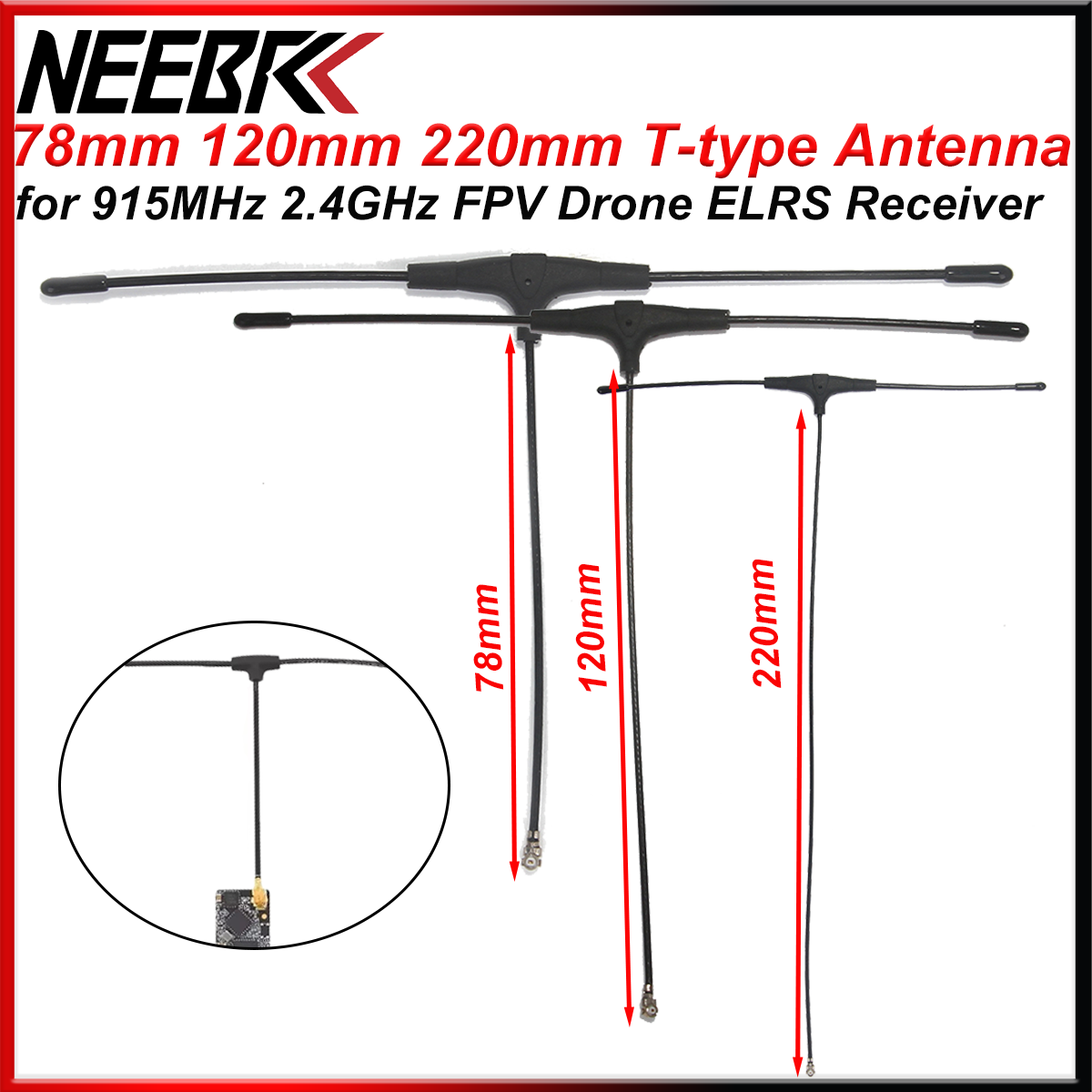 Dron FPV 915MHz 2,4 GHz antena - Crossfire Receiver Rx reseña y precio